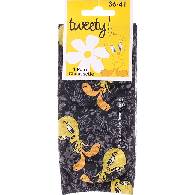 Носки LOONEY TUNES TWEETY JAMBES CROISEES женские арт 17890935-2