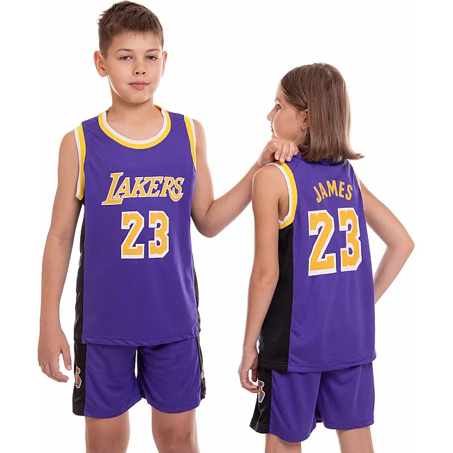 Детская баскетбольная форма
 NBA клуб L
 Angeles Lakers 23 BA-0563 (Фиолетовый-желтый)