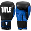 Боксерские перчатки TITLE Boxing Dynamic Strike Black/Blue (бинты 4м. в комплекте)