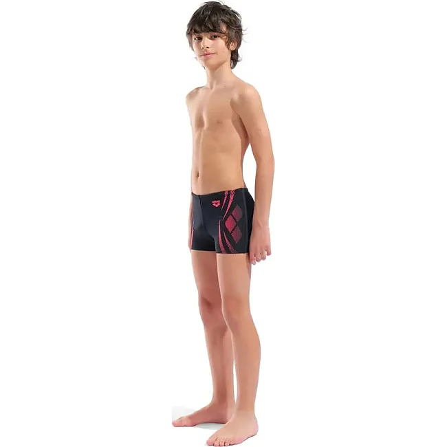 Плавки-шорты для мальчиков Arena POSEIDONIA SWIM SHORT черный, коралловый