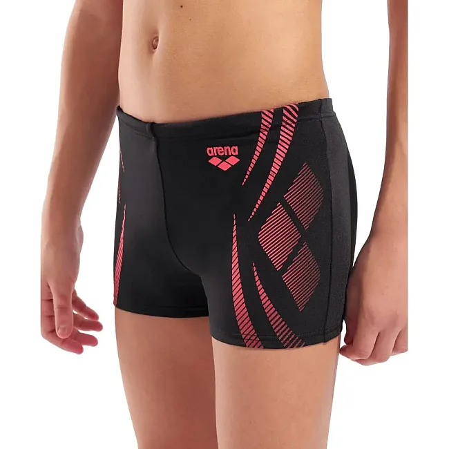 Плавки-шорты для мальчиков Arena POSEIDONIA SWIM SHORT черный, коралловый