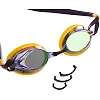 Очки для плавания взрослые радужные линзы MADWAVE
 SPURT RAINBOW M042726 (Желтый-черный)