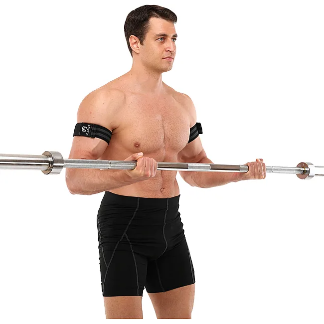 Ленты для тренировок бицепса BFR ремни Kaatsu OCCLUSION BANDS EZOUS C-09 2шт (Черный-серый)