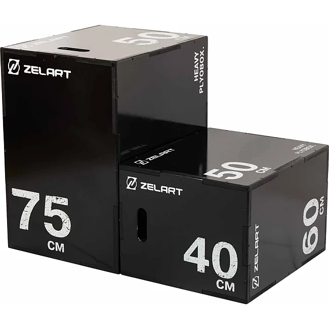 Бокс плиометрический тумба для кроссфита Плиобокс Wood Plyo box ZELART TA-4774-2 1шт 75см