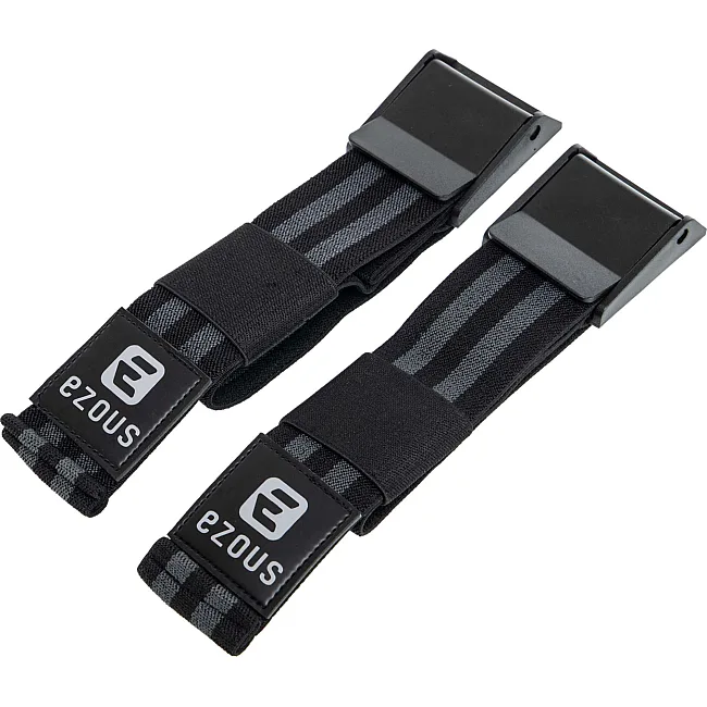 Ленты для тренировок бицепса BFR ремни Kaatsu OCCLUSION BANDS EZOUS C-09 2шт (Черный-серый)