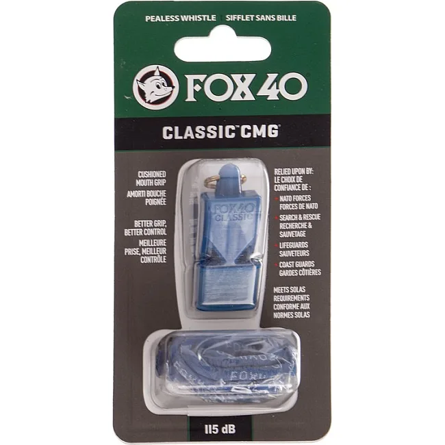 Свисток спортивный судейский пластиковый со шнурком Classic CMG FOX40
Classic