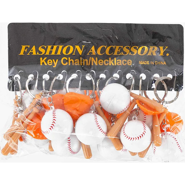 Брелок для ключей SP-SPORT
 Мяч бейсбольный, бита, ловушка C-2041 1шт