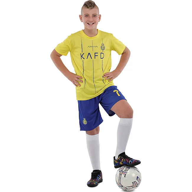 Футбольна форма дитяча із символікою клубу AL NASSR RONALDO 7 домашня 2024 SP-SPORT CO-3644 105-160см