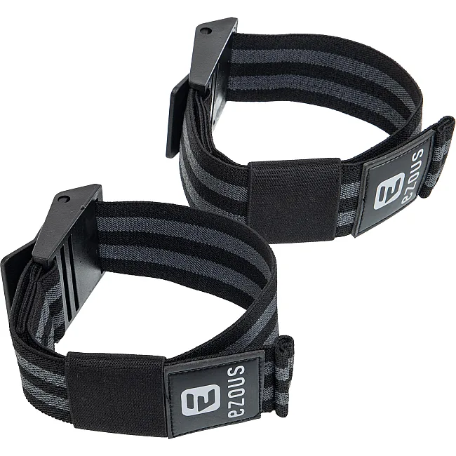 Ленты для тренировок бицепса BFR ремни Kaatsu OCCLUSION BANDS EZOUS C-09 2шт (Черный-серый)