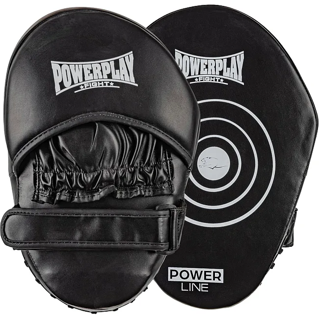 Лапи боксерські PowerPlay 3051 Чорні PU 