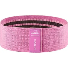 Тканевая резинка для фитнеса и спорта POWERPLAY 4111 Hip Band M Medium Розовая (d_76cm)