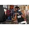 Боксерские перчатки TITLE Boxing Dynamic Strike Black/Blue (бинты 4м. в комплекте)