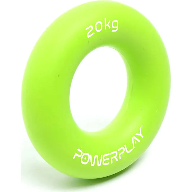 Кистевой эспандер силиконовый POWERPLAY PP-4324 Hand Grip Ring Medium 20 кг. Зеленый