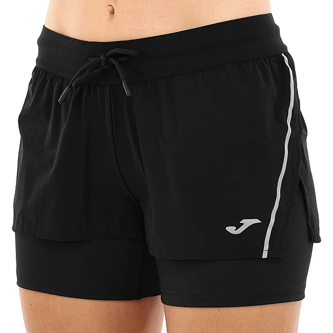 Спортивные шорты
 двойные 2 в 1 женские JOMA

 R-NIGHT 901830-100 (Черный)