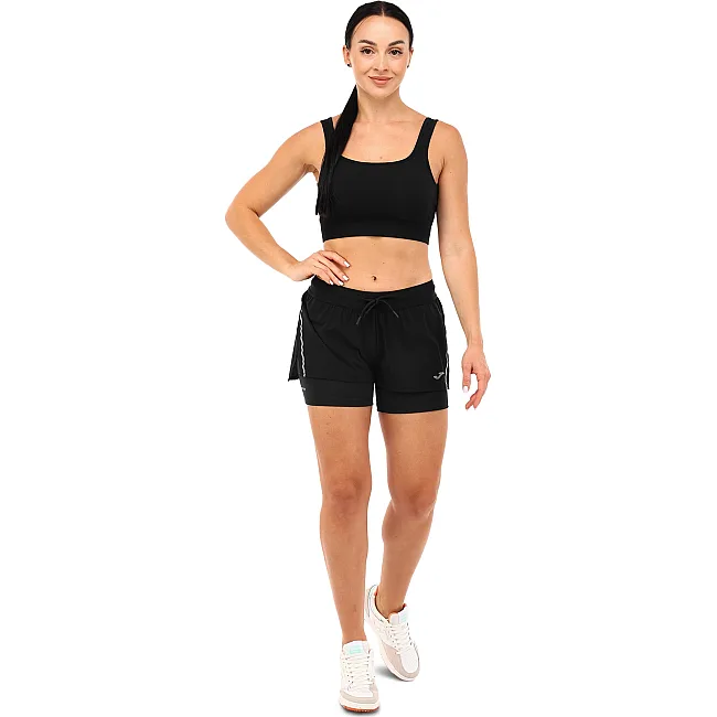 Спортивные шорты
 двойные 2 в 1 женские JOMA

 R-NIGHT 901830-100 (Черный)