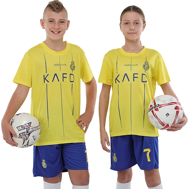Футбольна форма дитяча із символікою клубу AL NASSR RONALDO 7 домашня 2024 SP-SPORT CO-3644 105-160см