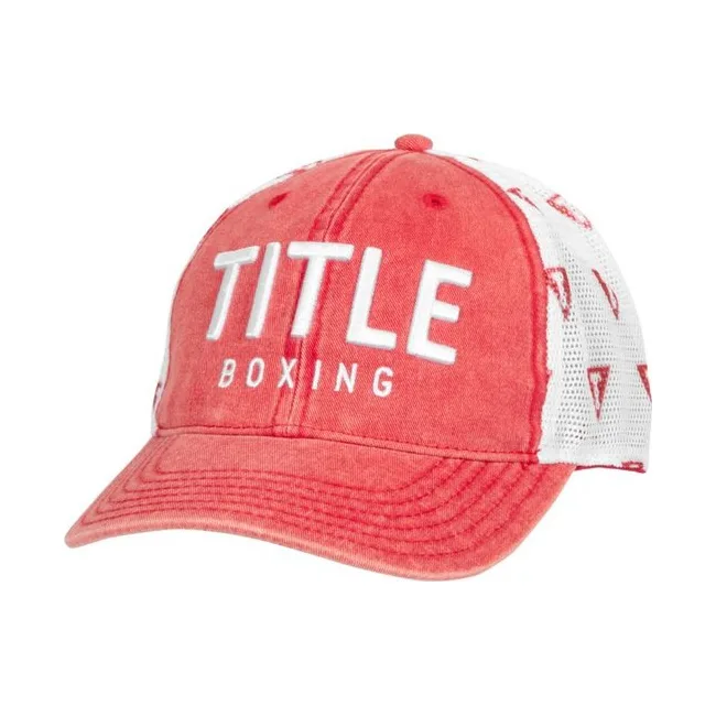 Бейсболка Title Boxing Distressed Adjustable Mesh Cap Red