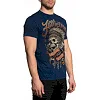 Футболка AFFLICTION Mens Gearhead Tee Navy Lava Wash