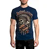 Футболка AFFLICTION Mens Gearhead Tee Navy Lava Wash