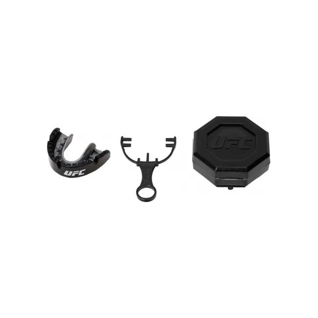 Капа для брекетов OPRO Self-fit UFC Full Pack Gold Braces Black Silver