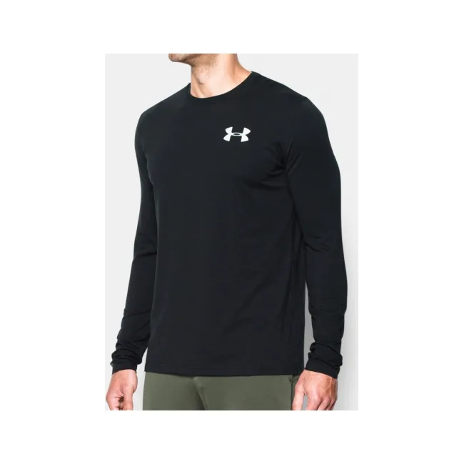 Чоловічий лонгслів Under Armour Vertical Wordmark Black