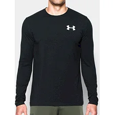 Чоловічий лонгслів Under Armour Vertical Wordmark Black