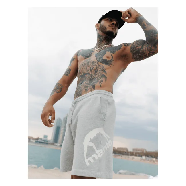 Повседневные шорты MANTO Logo Heather Gray