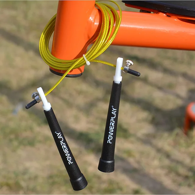 Скоростная скакалка POWERPLAY 4202 Ultra Желтая (2,9м)