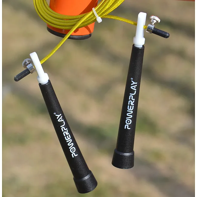 Скоростная скакалка POWERPLAY 4202 Ultra Желтая (2,9м)