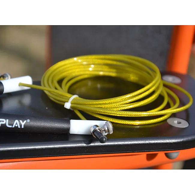 Скоростная скакалка POWERPLAY 4202 Ultra Желтая (2,9м)