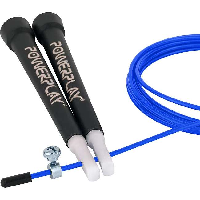 Скоростная скакалка POWERPLAY 4202 Ultra Синяя (2,9м)