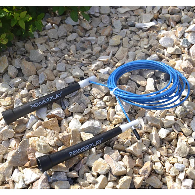 Скоростная скакалка POWERPLAY 4202 Ultra Синяя (2,9м)