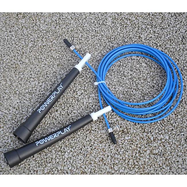 Скоростная скакалка POWERPLAY 4202 Ultra Синяя (2,9м)