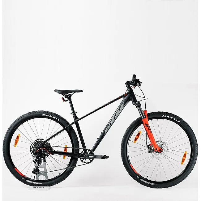 Велосипед горный KTM ULTRA FUN 29" рама M/43, черный матовый (серо-оранжевый), 2022