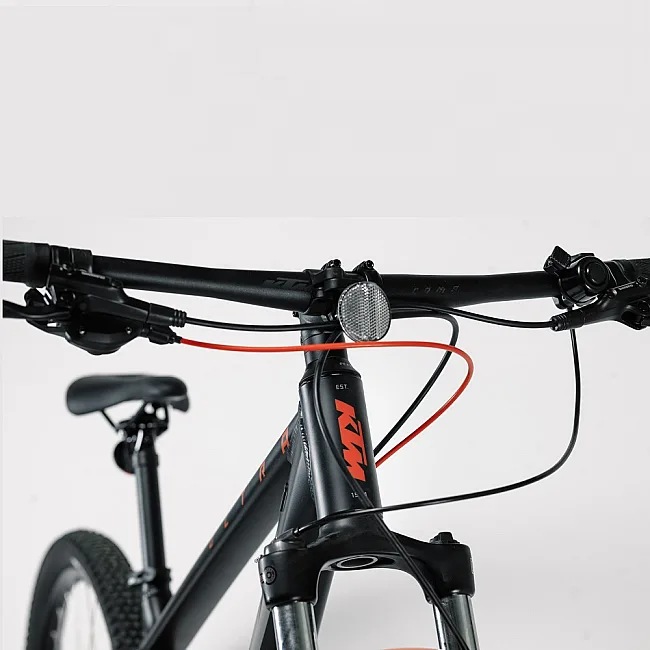 Велосипед горный KTM ULTRA FUN 29" рама M/43, черный матовый (серо-оранжевый), 2022