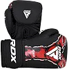 Боксерские перчатки RDX BOXING GLOVES NEW AURA F17 черный, красный