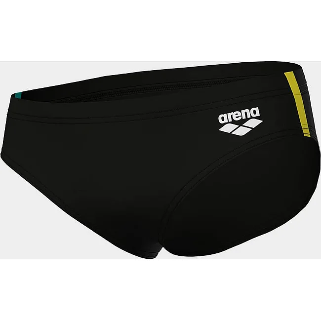 Плавки-слепые для мальчиков Arena SWIM BRIEFS SOLID черный, желтый (для детей)