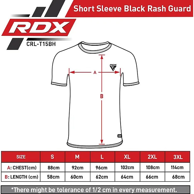 Рашгард з коротким рукавом RDX T15 Black 3XL