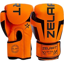 Перчатки для бокса PU ZELART BO-5698 (Оранжевый)