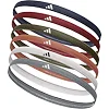 Повязки на голову ADIDAS Hairbands 6pk серый, белый, глиняный, оливковый, красный, темно One Size