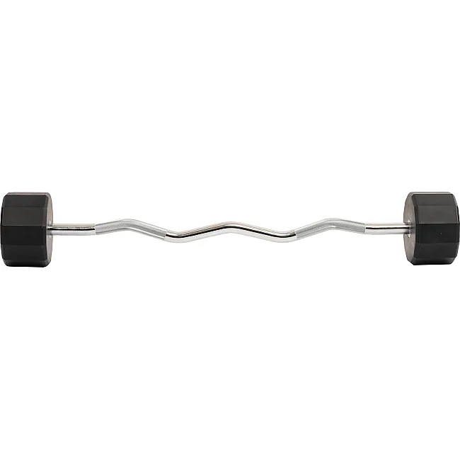Штанга нерозбірна з фіксованою вагою вигнута PEV HAMMER STRENGHT TA-9978-50 (Чорний)