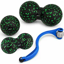 Набір масажних м'ячиків PowerPlay 4007 EPP Massage Ball Чорно-Зелені (3 шт.)