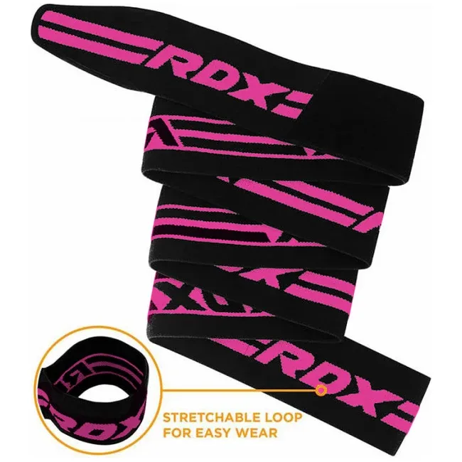 Бинти на коліна RDX K2 GYM Knee Wrap PINK PRO
