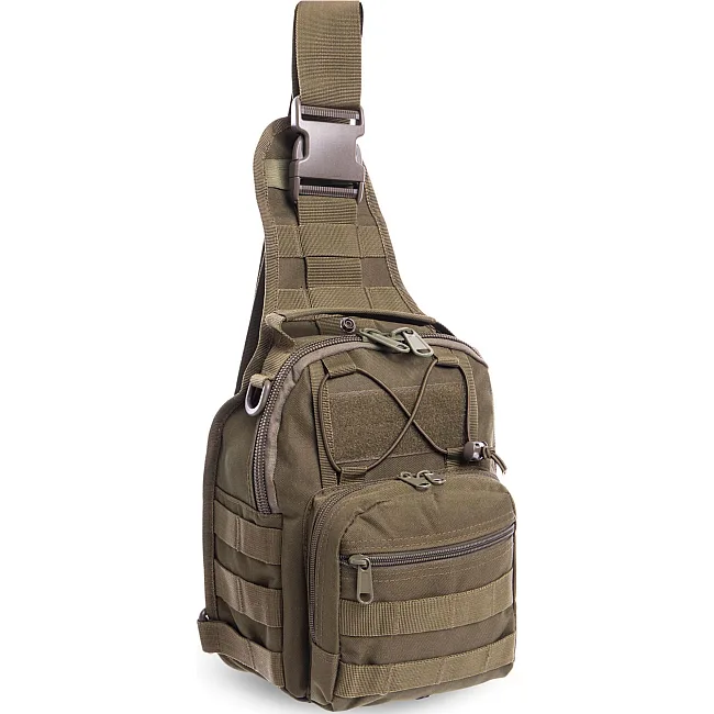 Сумка-слінг тактична SILVER KNIGHT TY-098 25х23х10см 6л (Оливковий)