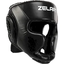 Тренировочный шлем для бокса PU ZELART BO-6001 (Черный)