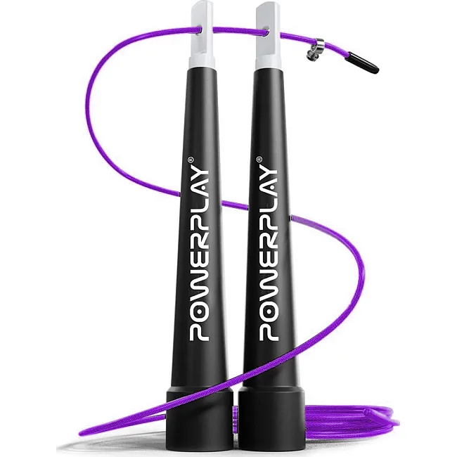 Скакалка скоростная PowerPlay 4202 Ultra Speed Rope Фиолетовая (2,9m.)