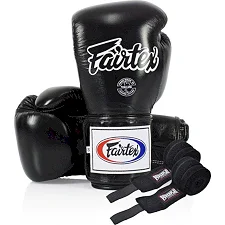 Боксерские перчатки Fairtex BGV5 Black (бинты в комплекте)