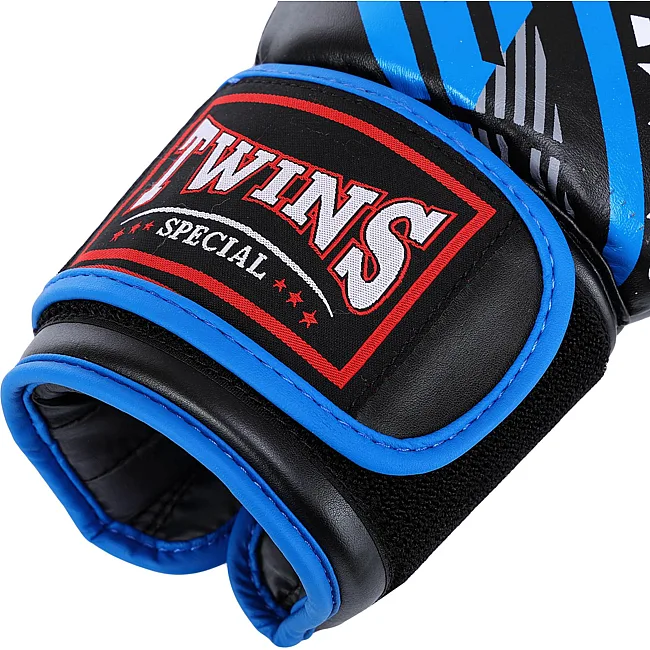 Перчатки для бокса


 кожаные TWINS


 BO-5058 8-14унций (Черный-синий)