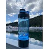 Спортивний шейкер з контейнером CASNO 600 мл KXN-1199 з вінчиком Синій
