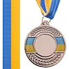 Заготовка медали спортивной с лентой SP-SPORT
 UKRAINE с украинской символикой C-3242 ø5см (Золотой)